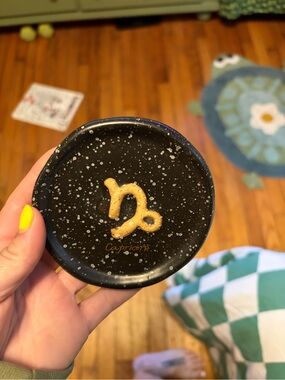 Urban Outfitters Black Speckled Capricorn Trinket Dish